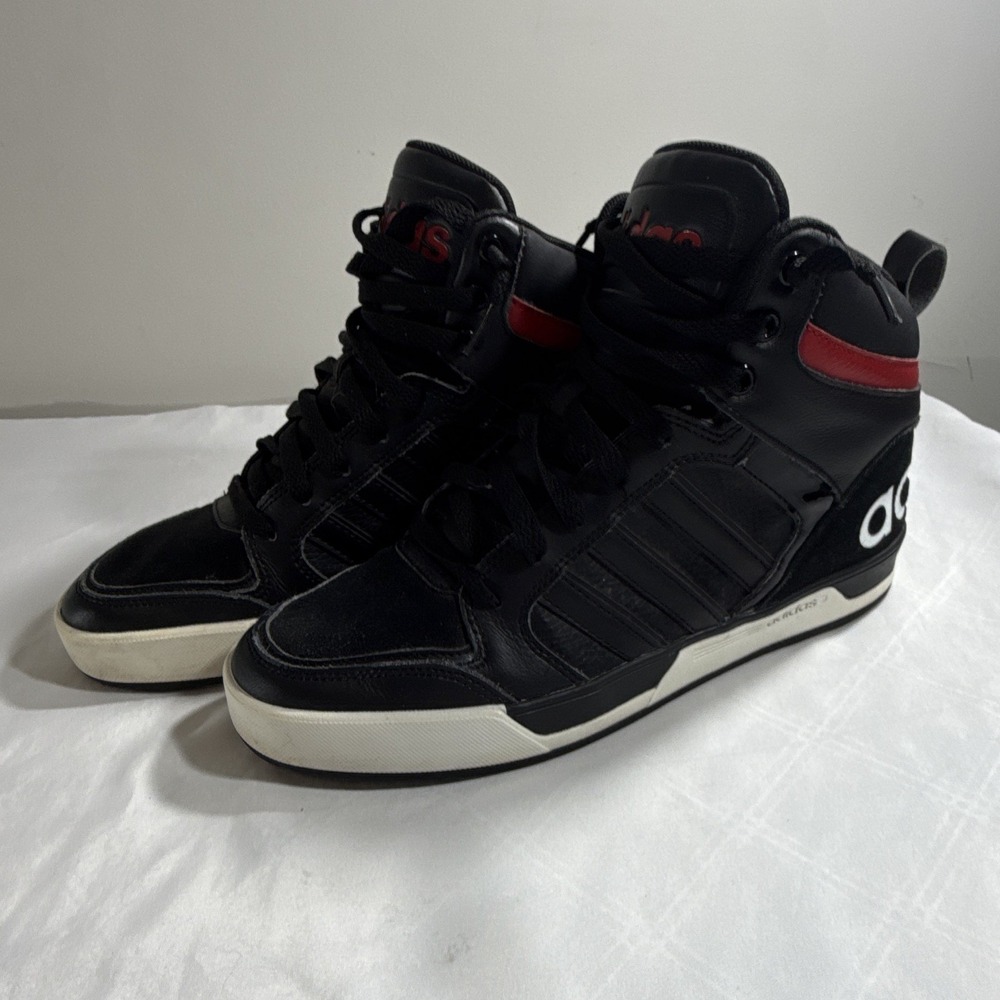 adidas Neo Raleigh Mid Black Red Mens 8.5 Casual Sneaker F98984